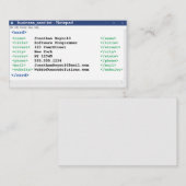 Notepad Coder Format Computer Scientist Programmer Visitekaartje (Voorkant / Achterkant)