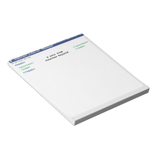 Notepad Computerwetenschapper Programmeur Coder Fo Notitieblok (Schuin)