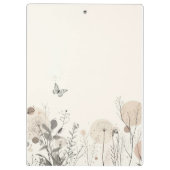 Notepad decorated with wild plant illustrations klembord (Achterkant)