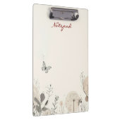 Notepad decorated with wild plant illustrations klembord (Rechts)