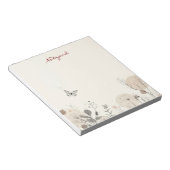 Notepad decorated with wild plant illustrations notitieblok (Schuin)