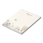 Notepad decorated with wild plant illustrations notitieblok (Linkerzijde)