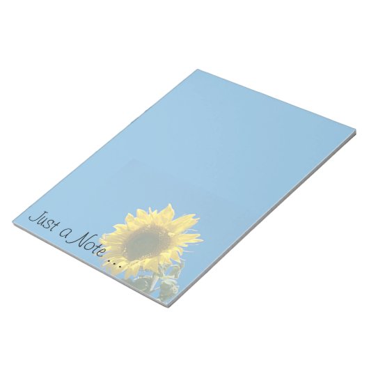 Notepad LG - zonnebloem "Gewoon een notitie" Notitieblok (Schuin)