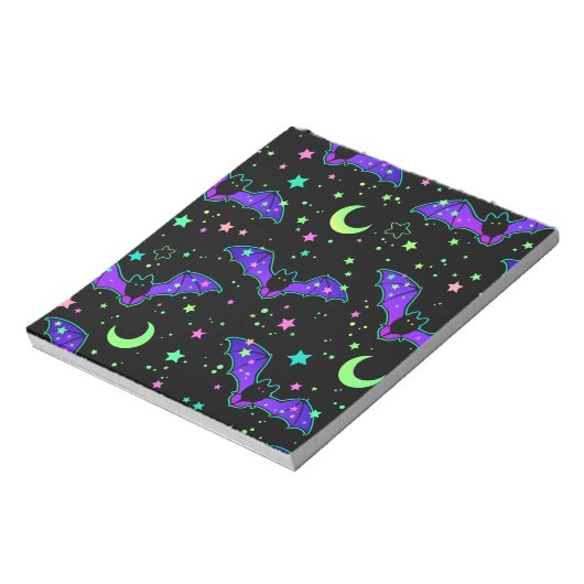Notepad - "Purple Bats" Notitieblok (Linkerzijde)