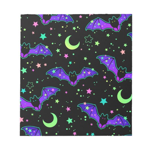 Notepad - "Purple Bats" Notitieblok (Voorkant)