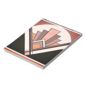Notepad - Sangria Art Deco Fan Design Notitieblok (Linkerzijde)