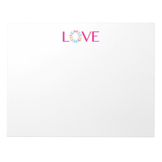 Notepad voor Love & Butterflies Notitieblok (Voorkant)
