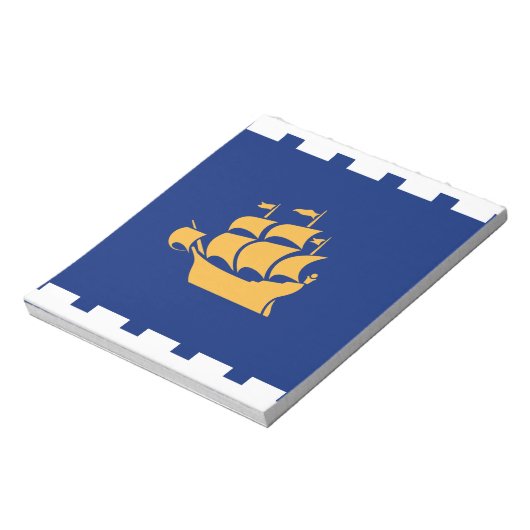 Notepad with Flag of Quebec City, Canada Notitieblok (Linkerzijde)