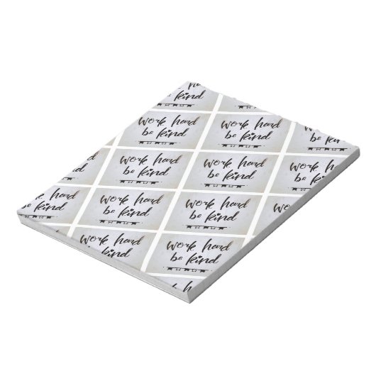 Notepad - Work Hard, Be Kind Notitieblok (Linkerzijde)
