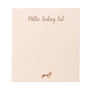 Notepads met schattige dachshund-illustratie notitieblok