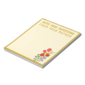 Notes From Your Mother Wildflowers Gold Frame Notitieblok (Linkerzijde)