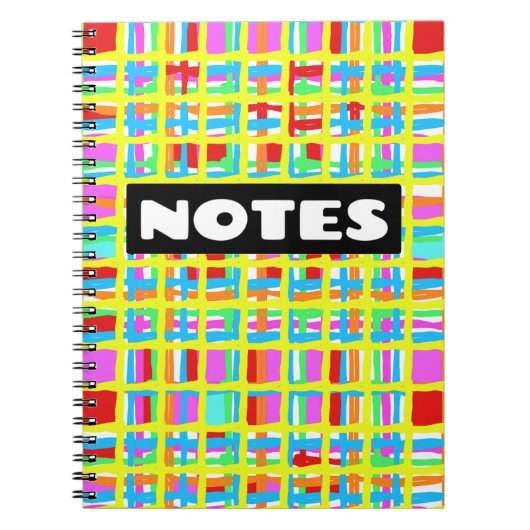 "NOTES" Kleurrijk Notitieboek/Journaal Notitieboek (Voorkant)