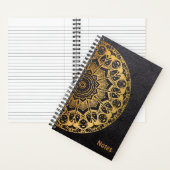 Notes Mandala-kleurencarnet Gold en leder-patroon Notitieboek (Binnen)