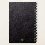 Notes Mandala-kleurencarnet Gold en leder-patroon Notitieboek (Achterkant)