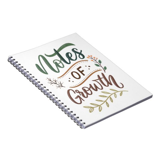 Notes of Growth Journal – Ontwerp voor borstelbele Notitieboek (Rechterzijde)