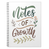 Notes of Growth Journal – Ontwerp voor borstelbele Notitieboek (Voorkant)