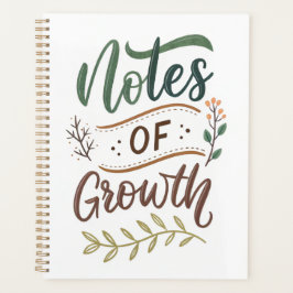 Notes of Growth Journal – Ontwerp voor borstelbele Planner
