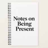 Notes on Being Present" Minimalist Planner (Voorkant)