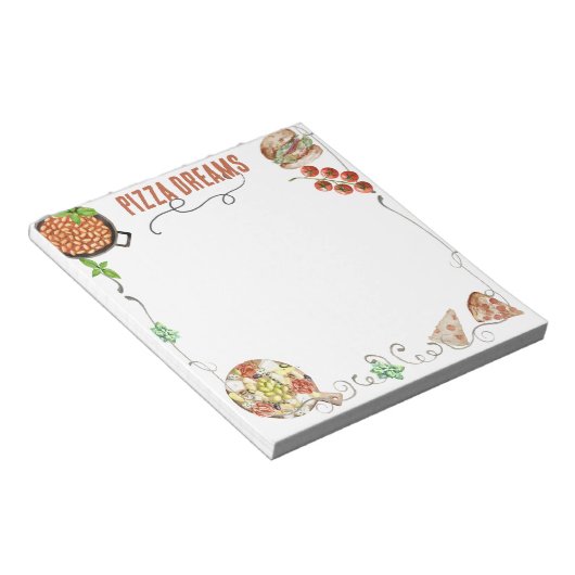 Notes on Pizza Dreams Notitieblok (Schuin)