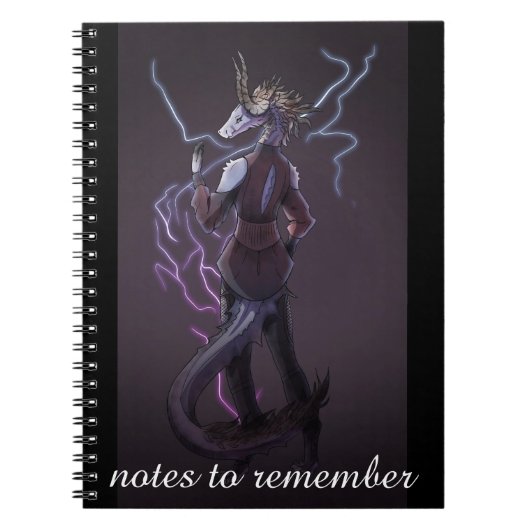 Notes to remember, anime, Dragon, Lightning  Notitieboek (Voorkant)