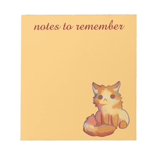 Notes to remember, Cat, kitten, poes Notitieblok (Voorkant)