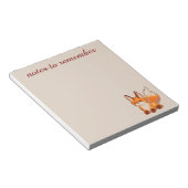 Notes to remember, Fox, vosje Notitieblok (Schuin)