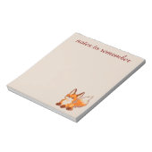 Notes to remember, Fox, vosje Notitieblok (Linkerzijde)