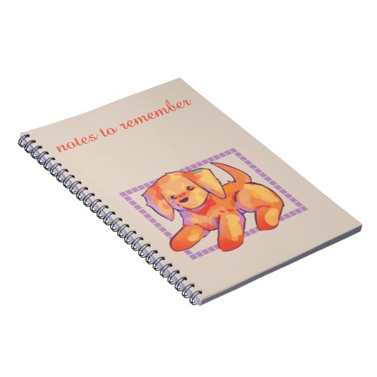 Notes to remember, golden retriever puppy notitieboek (Rechterzijde)
