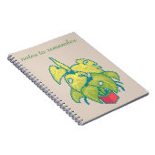 Notes to remember, Monstera , pixel art Notitieboek (Rechterzijde)