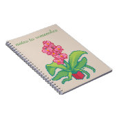 Notes to remember, orchid , pixel art notitieboek (Rechterzijde)