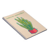 Notes to remember,  snake plant, pixel art notitieboek (Rechterzijde)