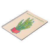Notes to remember,  snake plant, pixel art notitieboek (Linkerzijde)