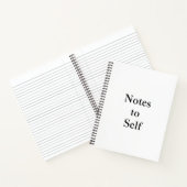 Notes to Self"Minimalist Hardcover Spiral Notebook Notitieboek (Binnen)