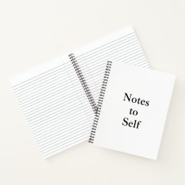 Notes to Self"Minimalist Hardcover Spiral Notebook Notitieboek