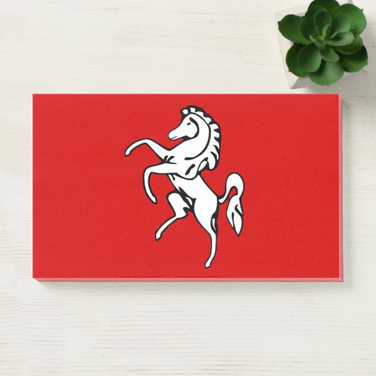 Notes with flag of Kent County, England (Kantoor)