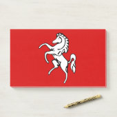 Notes with flag of Kent County, England (Op bureau)