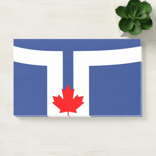 Notes with flag of Toronto, Canada (Kantoor)