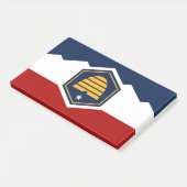 Notes with new flag of Utah, USA (Schuin)