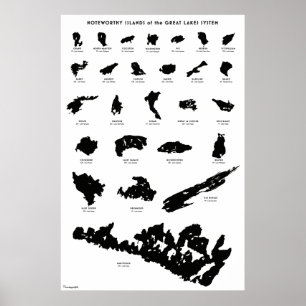 Noteworthy Islands of the Great Lakes System: Heup Poster