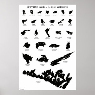 Noteworthy Islands of the Great Lakes System: Hip Poster