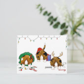 Nothin' Butt A Basset Christmas Feestdagenkaart (Staand voorkant)