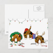 Nothin' Butt A Basset Christmas Feestdagenkaart (Voorkant / Achterkant)