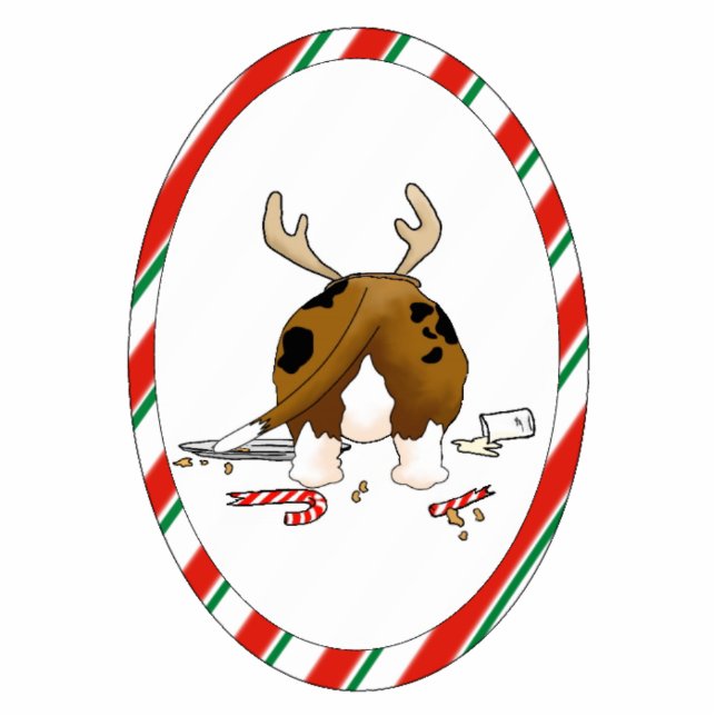 Nothin' Butt a Basset-kerstversiering Fotobeeldje Ornament (Voorkant)