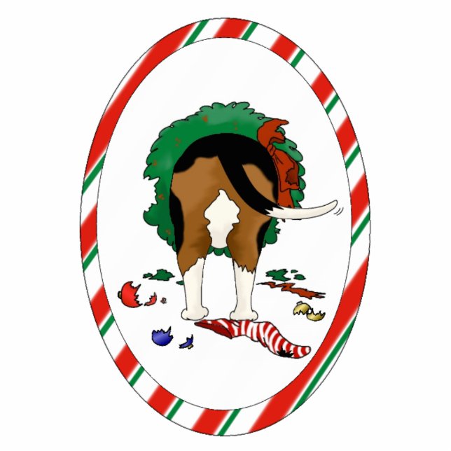 Nothin' Butt a Beagle Kerstversier Fotobeeldje Ornament (Voorkant)