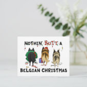 Nothin' Butt A Belgian Christmas Feestdagenkaart (Staand voorkant)