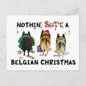 Nothin' Butt A Belgian Christmas Feestdagenkaart (Voorkant)