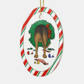 Nothin' Butt a Bloodhound kerstversiering Keramisch Ornament (Links)
