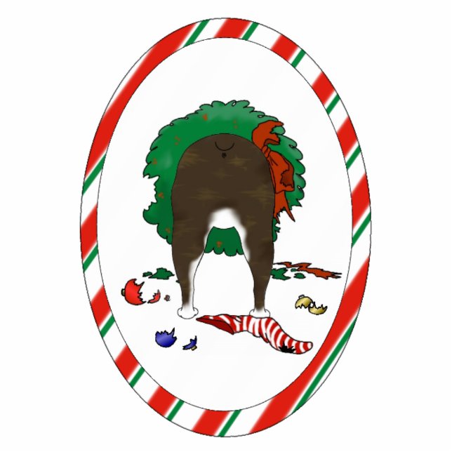 Nothin' Butt A Boston Terrier Kerstornament Fotobeeldje Ornament (Voorkant)