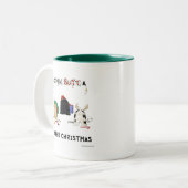 Nothin' Butt a Cocker Kerstmis Tweekleurige Koffiemok (Voorkant links)