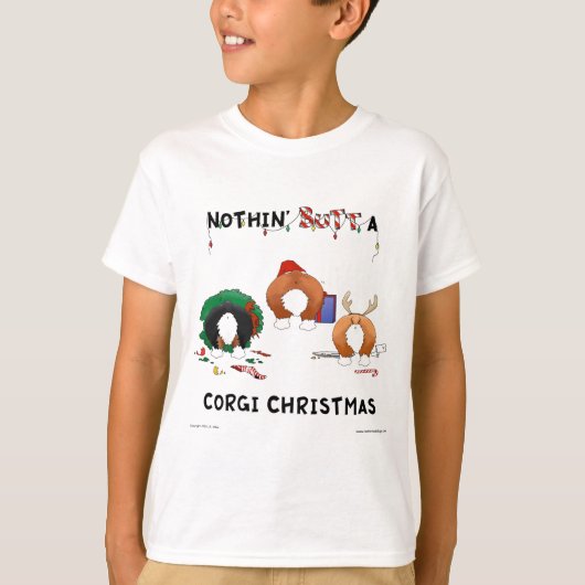 Nothin' Butt A Corgi Kerstmis T-shirt (Voorkant)